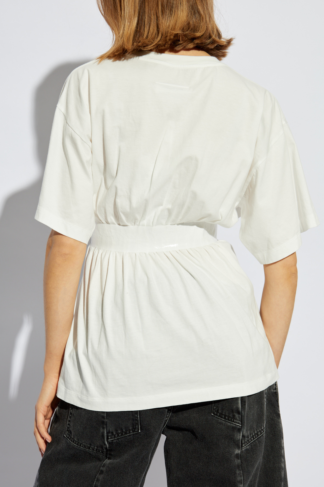 MM6 Maison Margiela T-shirt with draping | Women's Clothing